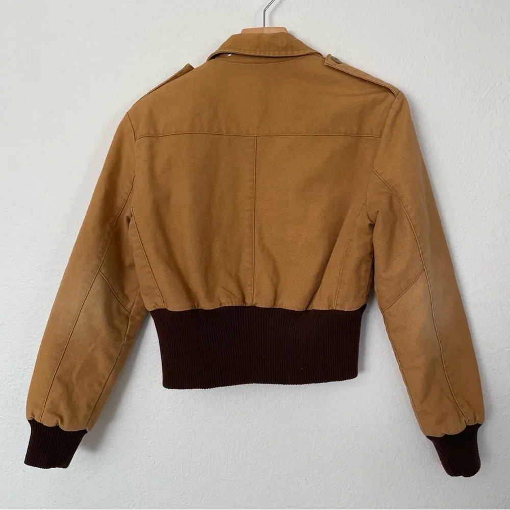 Obey Women's Tan and Yellow Jacket size S - Picture 9 of 14